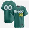 Maglia da Baseball Boston Red Sox Green City Connection Edizione Limitata con Numeri Ricamati 2 11 16 34