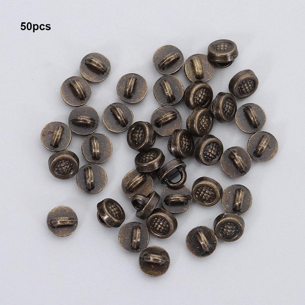 50pcs 4mm Doll Round Shape Buttons DIY Metal Ultra-small Buckles Mini Doll Shoes Buckles 1/6 Doll Clothing Buckles Accessories