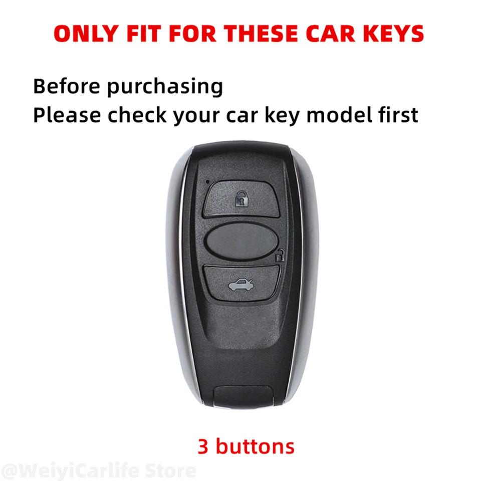 Leather Car Remote Key Cover Case Holder Shell Keyring Styling for WRX Forester Crosstrek Outback BRZ Legacy Accessories