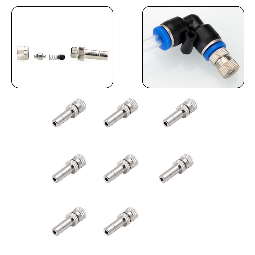 10Pcs 6mm Misting Nozzle Fast Connect Mist Fog Sprayer Spray Nozzles Gardening