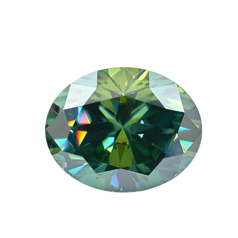 Cellacity Oval alb moissanit 3A piatră goală colier cercei inel cu piatră prin certificat cadou GRA