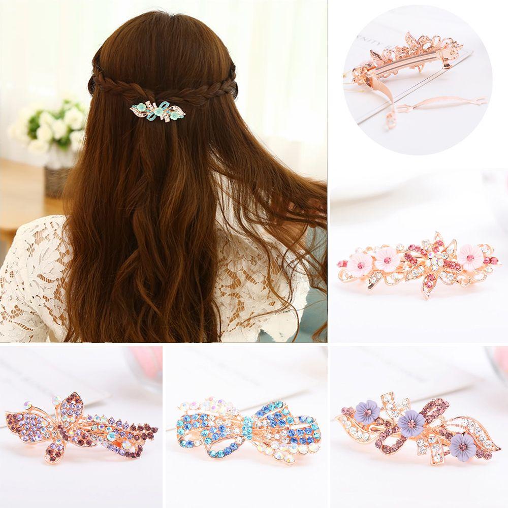 

Сплав Горный хрусталь Бабочка Бант Хрустальные Женские Заколки Заколки Шпилька Цветок