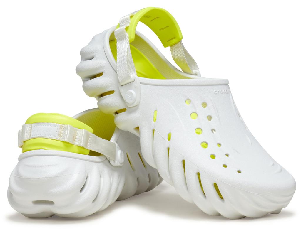 Crocs Echo Clog Sandals Moonlight 207937-1NK (White x Yellow/Size 28.0/Men's, Women's)