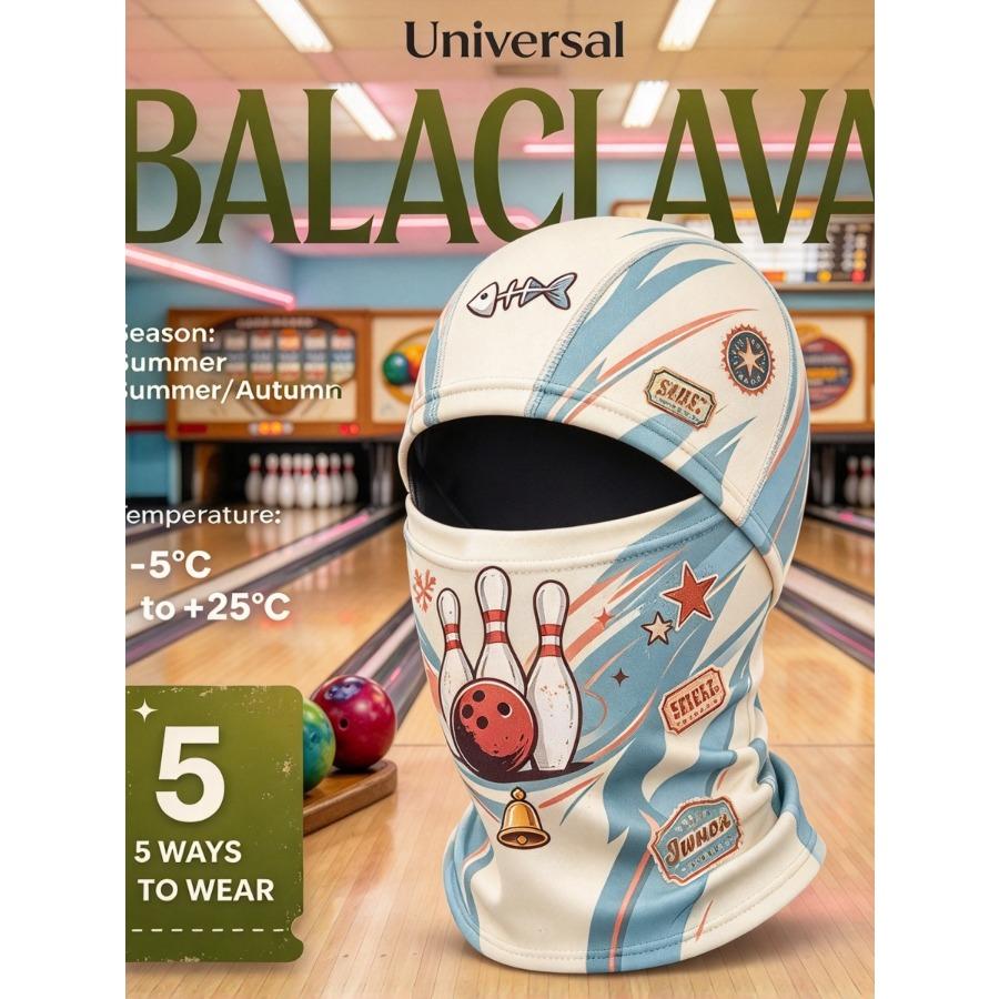 Holiday Fun Novelty Neck Gaiter, Sunproof Wind Resistant Balaclava for Riding, Christmas Party Prank Face Cover