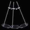 3 Pies Stand for 30cm Doll Plastic Display Rack Transparent Waist Support Bracket