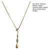 Drop Charm Necklace Women String of Water Drops Pendant Necklace Sparkling Rhinestone Dainty Necklace Gift for Her Wife