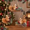 Foam Squirrel Ornaments Wood Christmas Tabletop Ornament Vintage Christmas Tree Pendant  Gift