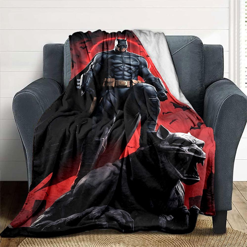 1pc Batman Batmobile Flannel Blanket Soft Warm Throw for Home, Office, Travel, All-Season Cozy Bedding GiftL1136