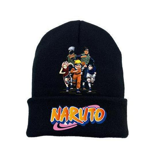 Pletená čepice Anime Naruto & Sasuke - Teplá zimní móda pro muže a studenty