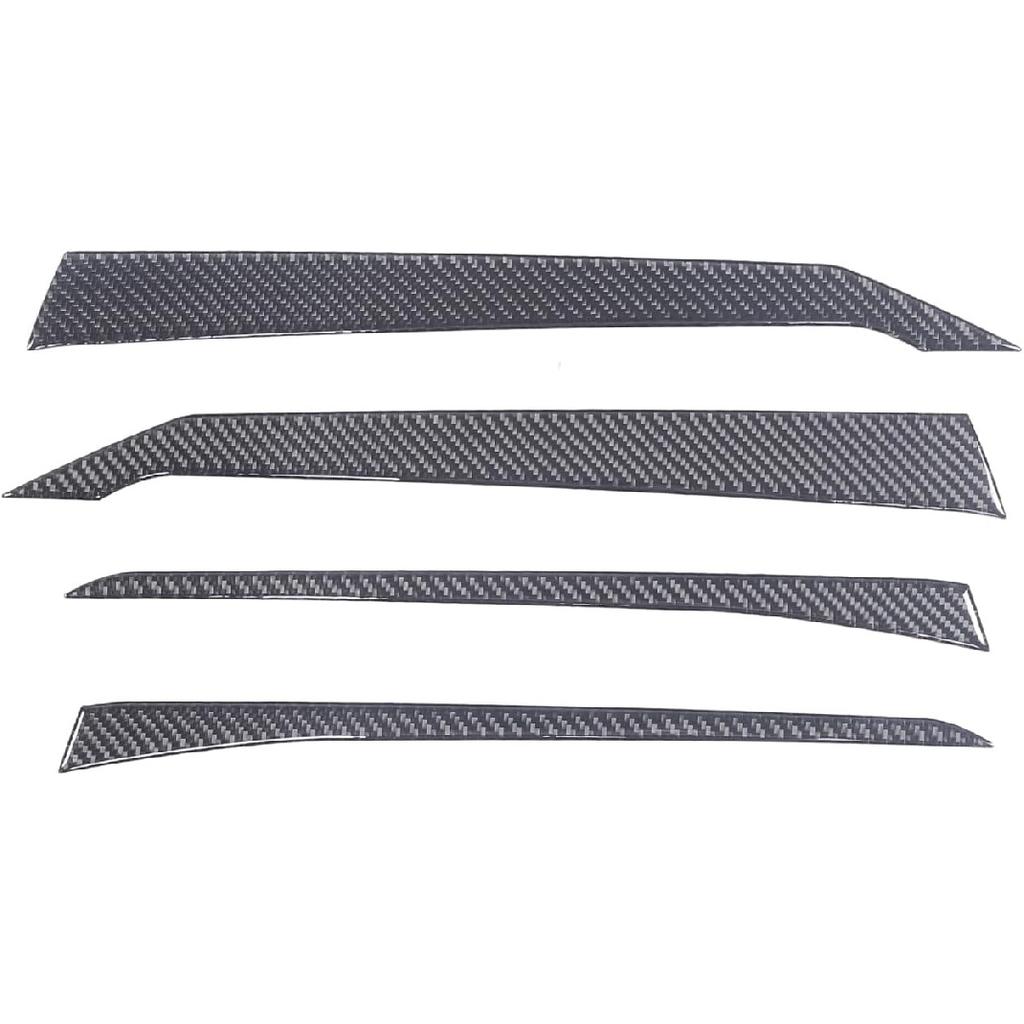 4 Stück Außen Türgriff Abdeckung Zierleiste Kompatibel mit Corvette C8 Stingray 2020-2024 Echte Kohlefaser Seitenkotflügel Lüftungsgitter Tür Zierleiste C8