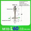 1Pcs M10 Vacuum Suction Cup Base Holder Vacuum Nozzle Rod  for Pneumatic Manipulator Mechanical Arm