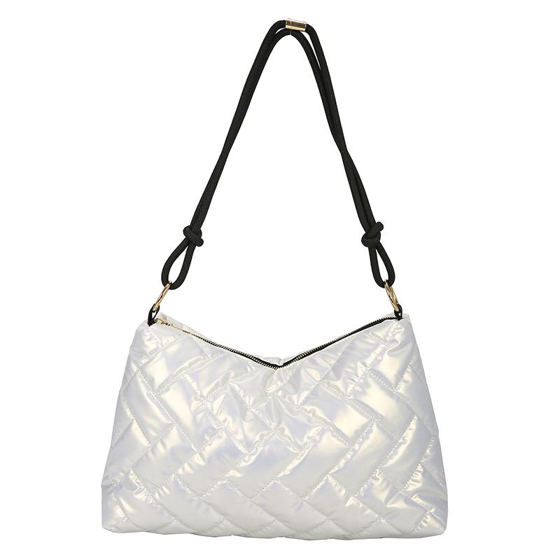 Winter Warme Raum Unten frauen Schulter Tasche Luxus Designer Stepp Plaid Licht Nylon Damen Weibliche Tasche Handtaschen für Frauen