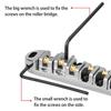Roller Saddle Bridge and Allen Wrench Combo Replacements for LP 6-String Guitar