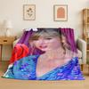 Sänger T-Taylor Singer Musik Flanelldecke Weiche Warme Überwurfdecke für Schlafzimmer Wohnzimmer Bett Reise Camping Picknick Geschenk
