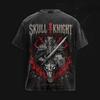 Anime Berserk Skull Knight Printed Tee Men Short Sleeve Cotton Tshirts Vintage Washed T-shirt Harajuku Male Oversized T Shirt