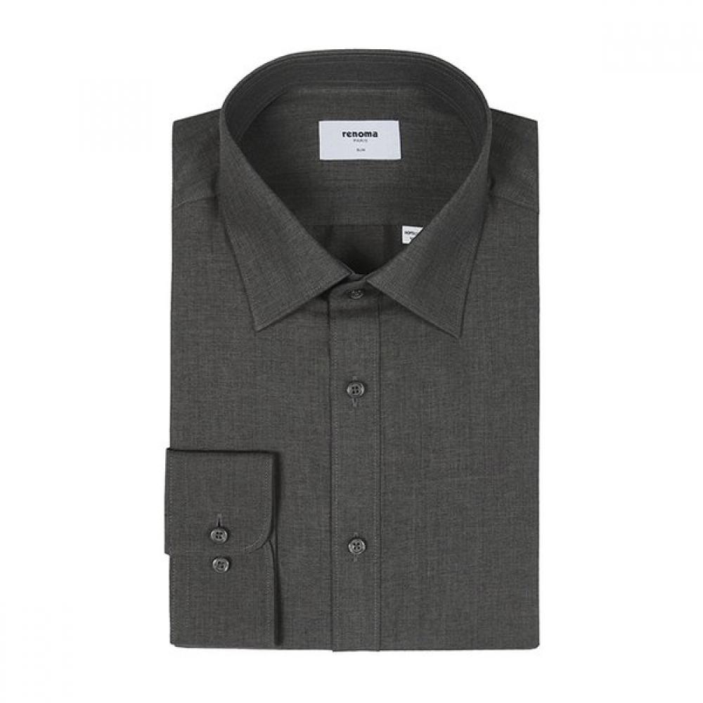 Renoma Slim Fit Kachion Solid Dark Grey Long Sleeve Shirt Rofsl0317 Dg 110