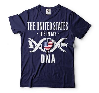 Les États-Unis C'est Dans Mon ADN T-shirt USA T-shirt États-Unis T-shirt Patriotique Unisexe