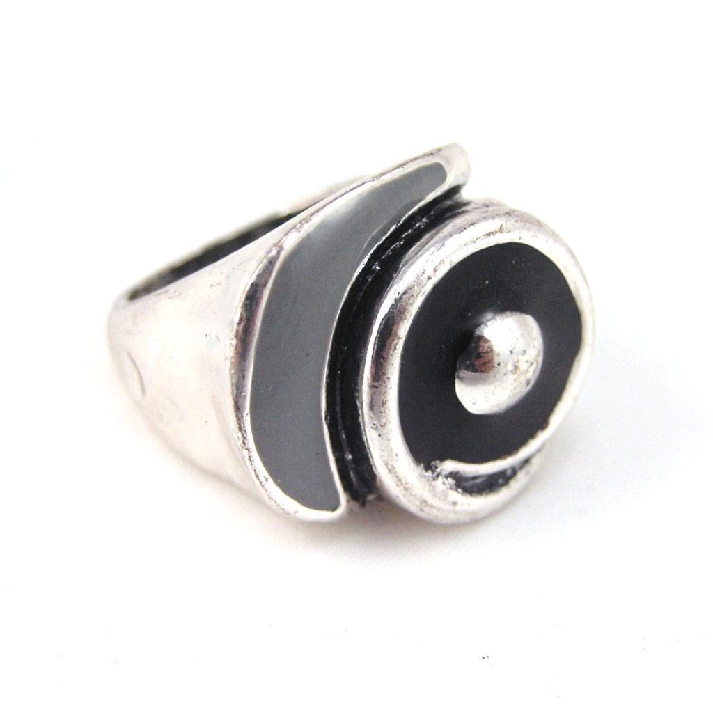 Designer Ring 'Scarlett' Black Gray