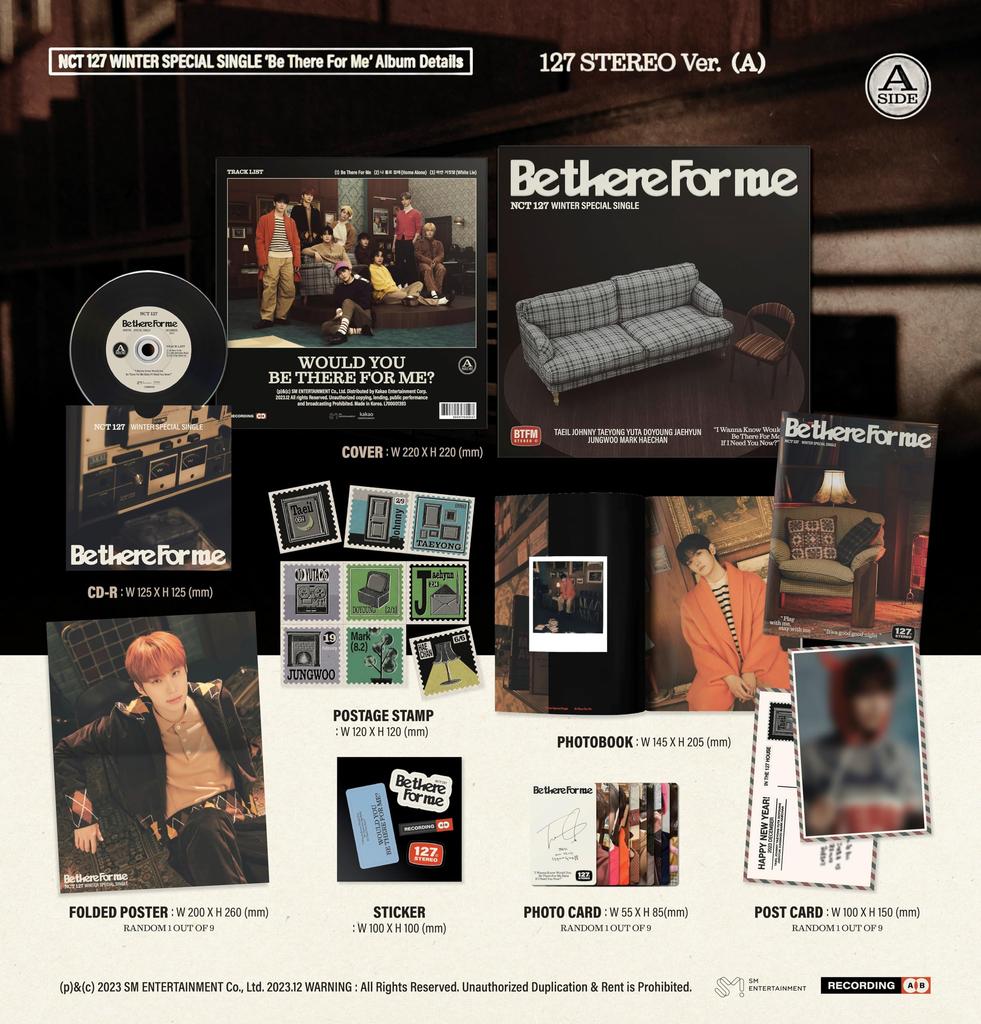 NCT 127 WINTER SPECIAL SINGLE There For Me STEREO 'Be (127 Ver.)' (Korean Edition)