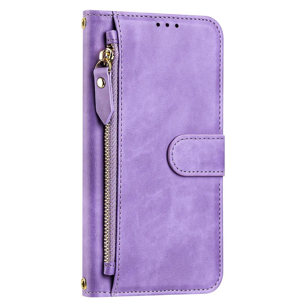 

Zipper Multi Card Slots Wallet Cover For ZTE Blade V70 V60 Design A52 A53 A73 A35 Core A55 A75 Nubia Z60 Ultra Case With Lanyard ZTE Nubia V70 Design
