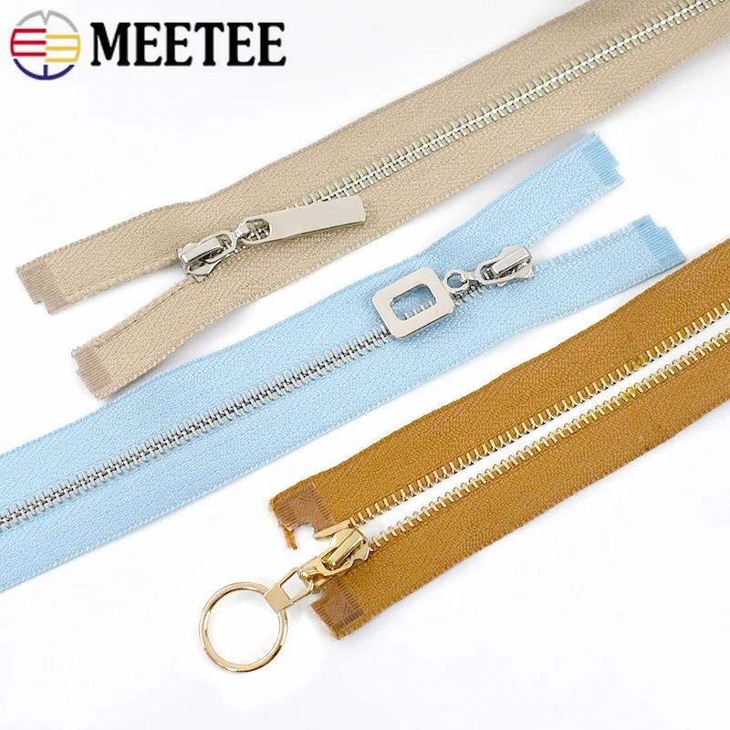 2/5Pcs 3# 40-70cm Open-end Metal Zippers for Sewing Jacket Coat Zipper Tapes Clothes Tent Zip Repair Kit DIY Garment Accessories