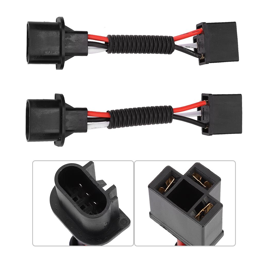 2pcs for H13 Male to H4 Female Adapter 75W Headlight Conversion Cable Fit for