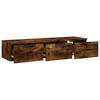 Wall Cabinet Smoked Oak 102 X 30 X 20 Cm Engineered Wood