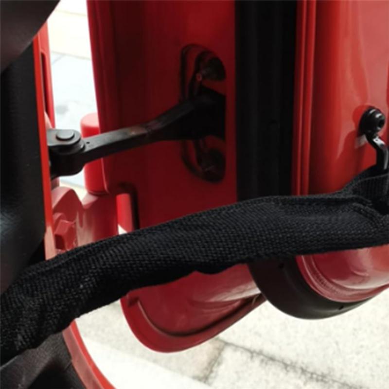 For Wrangler JK JL JT Door Limit Strap Fixed Type With Footman Loops Screw Mounting Kit