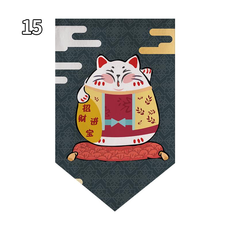 Kitchen Decor Horizontal Curtain Lucky Cat Partition Restaurant Shop Door Head Curtain Pennant Bedroom Hanging Half Curtain