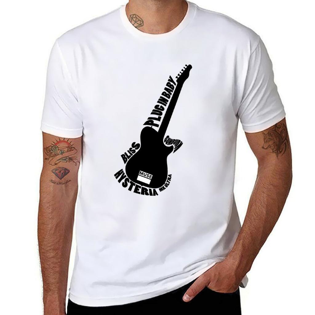 Muse Guitar Tshirt Art Pattern Printed Casual Top Tshirt