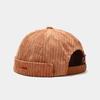 Retro Corduroy Landlord Hat Beanie Hat Men's Women's Spring and Autumn Street Hip-hop Toque Caps