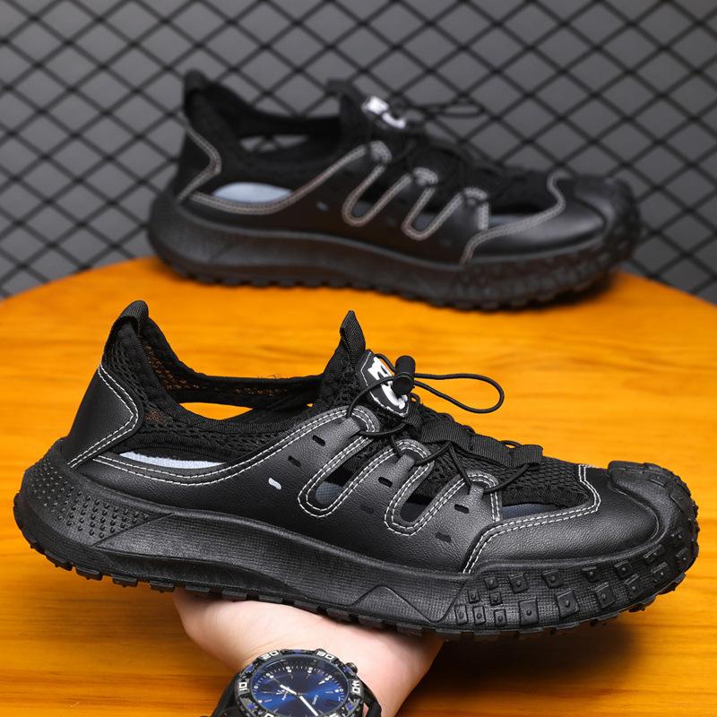 

Men s shoes summer breathable men s sandals men s hollow breathable men s soft soles lightweight men s shoes wading shoes beach sandals 39