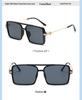 Korean Retro Metal Square Unisex Sunglasses - Blush, Anti-UV