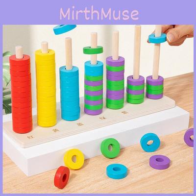 Hölzerner Zählrahmen für Kinder, Lernspielzeug für die Früherziehung und Montessori-Aktivitäten