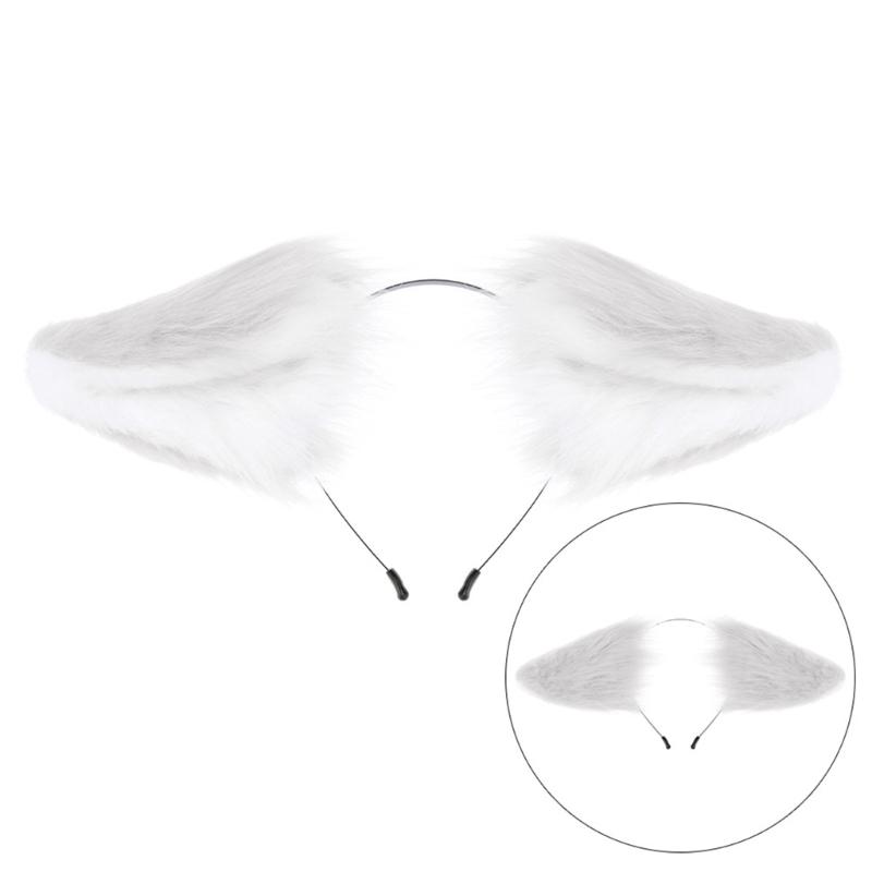 Realistic Cats Ear Hairband Plush Headband Design Costume Headwear For Women Girls Cosplays Event Themed Parties