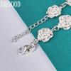 925 Sterling Silber Romantisches Rosenarmband Partygeschenk Schöner Schmuck