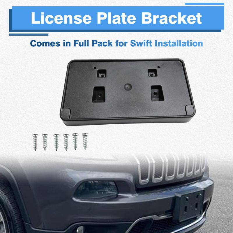 Front Bumper License Plate Bracket For Jeep Cherokee Latitude Limited North Sport 2014 2015 2016 2017 2018 68207291AB 68207291AC