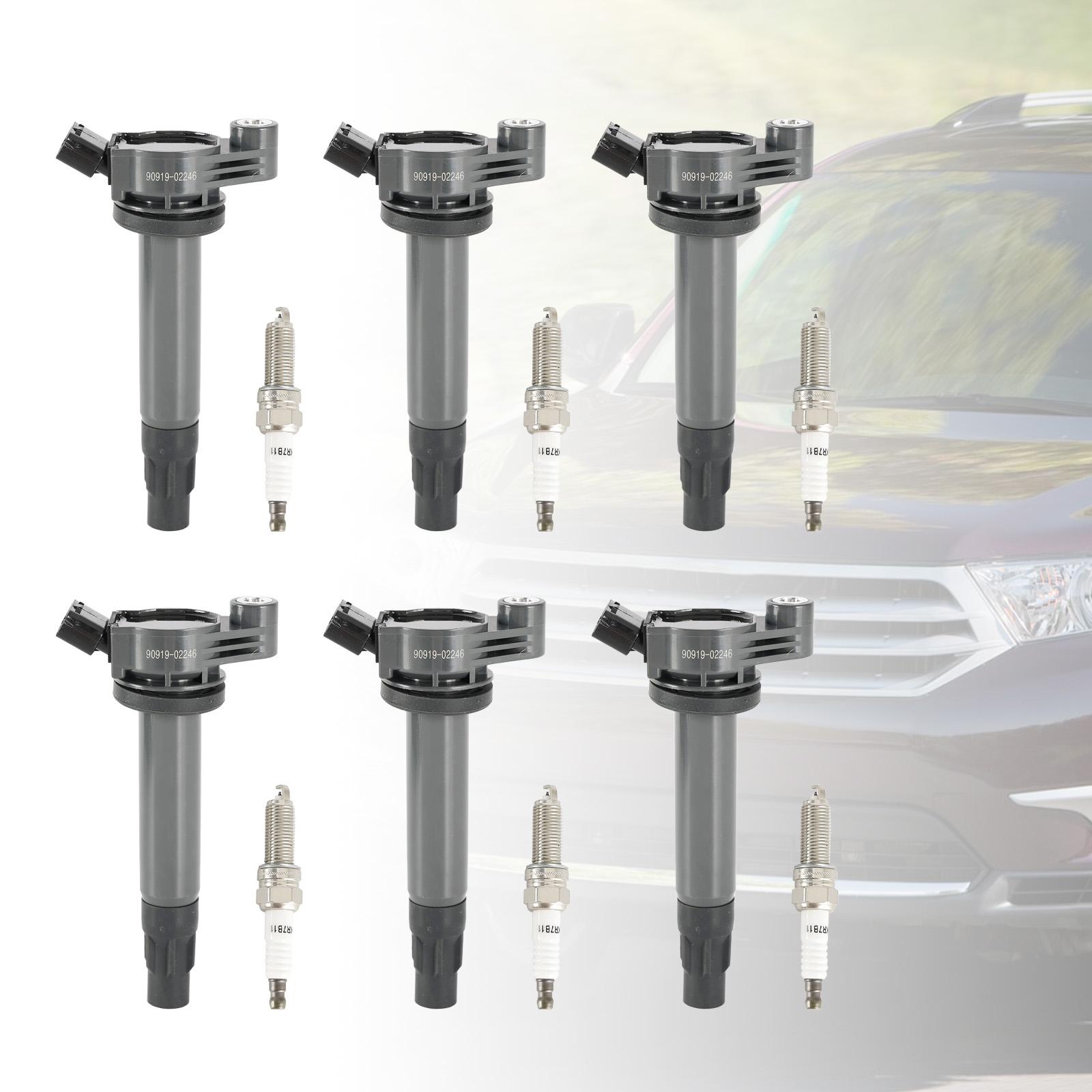 

6x Катушка зажигания + Свеча зажигания UF506 Для Toyota Solara Sienna 2004-2008