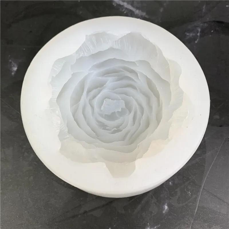 3D Large Peony Silicone Candle Mold DIY Handmade Creative Flower Aromatherapy Plaster Resin Soap Making Supplies Kit Home Gifts