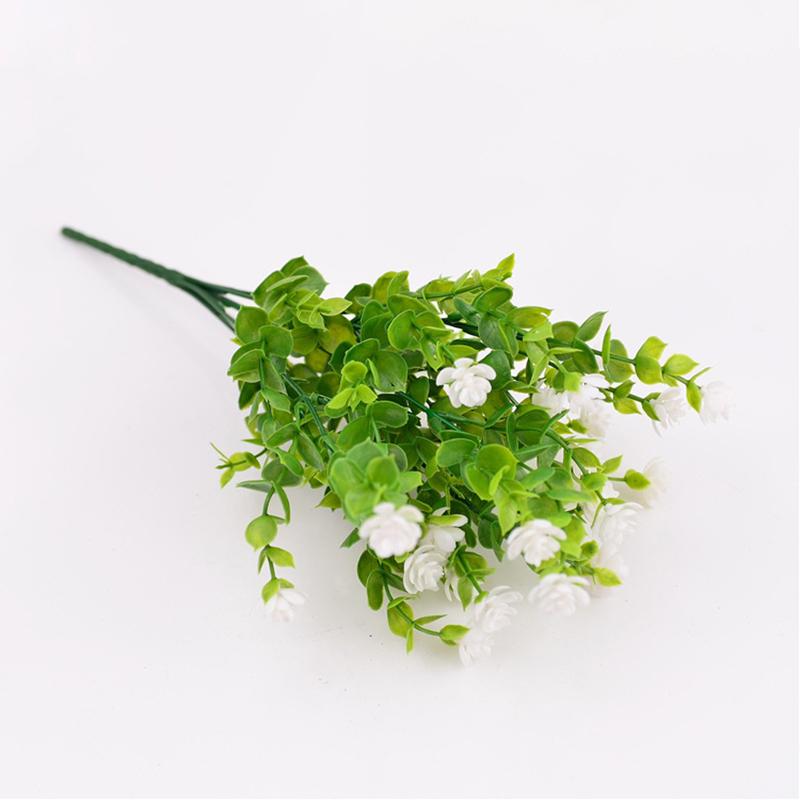 

7 Веток 35 Ячеек Эвкалиптовая Трава Маленькая Роза Маленький Лотос Растение с Листьями Монеток Инженерное Украшение Искусственный Поддельный Цветок