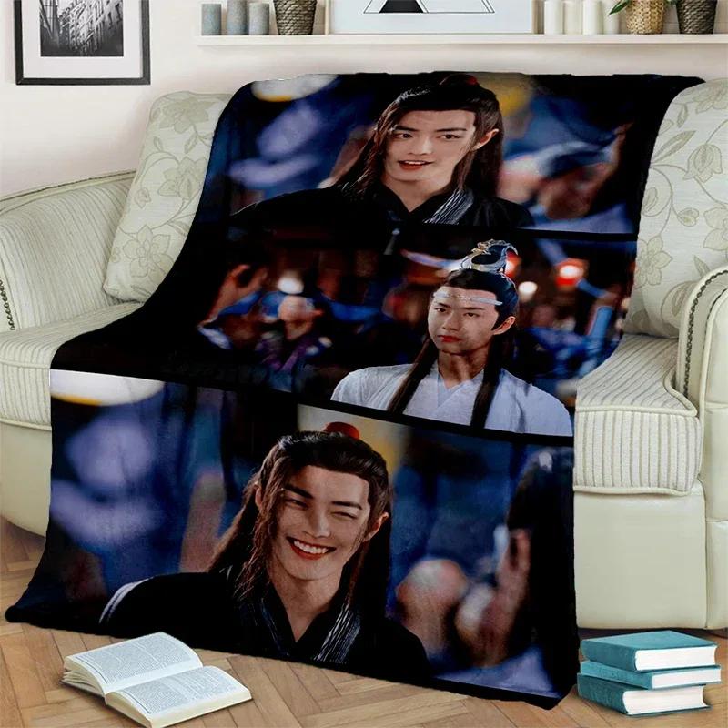 Drama The Untamed xiao zhan wang yi bo Weiche Überwurfdecke, Überwurfdecke, weiche Cartoon-bedruckte Tagesdecke, Tagesdecke, Sofa-Geschenk