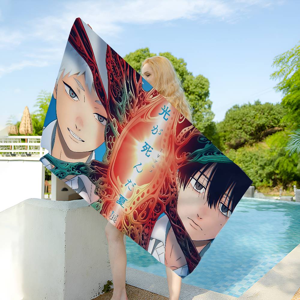 Horror Anime The Summer Hikaru Died Microfiber Blanket Quick Drying Beach Towels Printing Super Absorbent Pool Towel Blanket