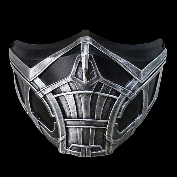 Fun Mortal Kombat Scorpion Half Face Mask Featuring Playful Design For Parties And Events