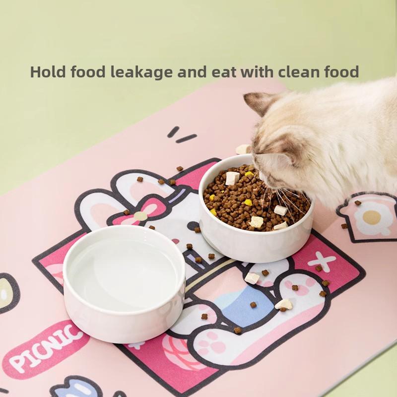 Pet Placemat Cat Dog Eating Cat Bowl Mat Waterproof, Non-slip, Anti-urine and Leak-proof Food Pvc Large Cushion Supplies