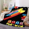 1Pc Pacman Adventure Blanket For Couch Bed Plush Cozy Fuzzy Blanket Super Soft Warm Blankets For Fall And Winter 091890