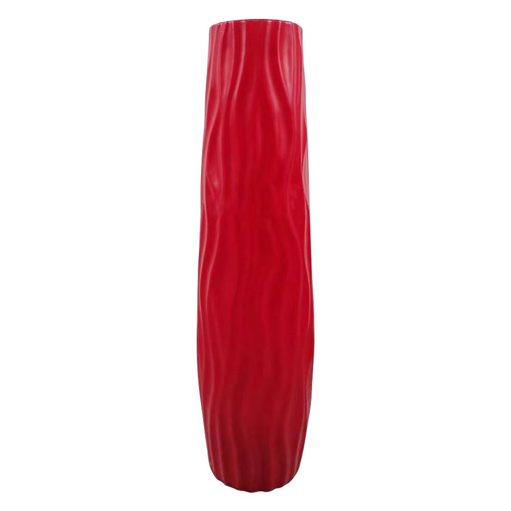Textured Floor Standing Vase Exquisite Line Design Vase Flower Vase for Home Living Room