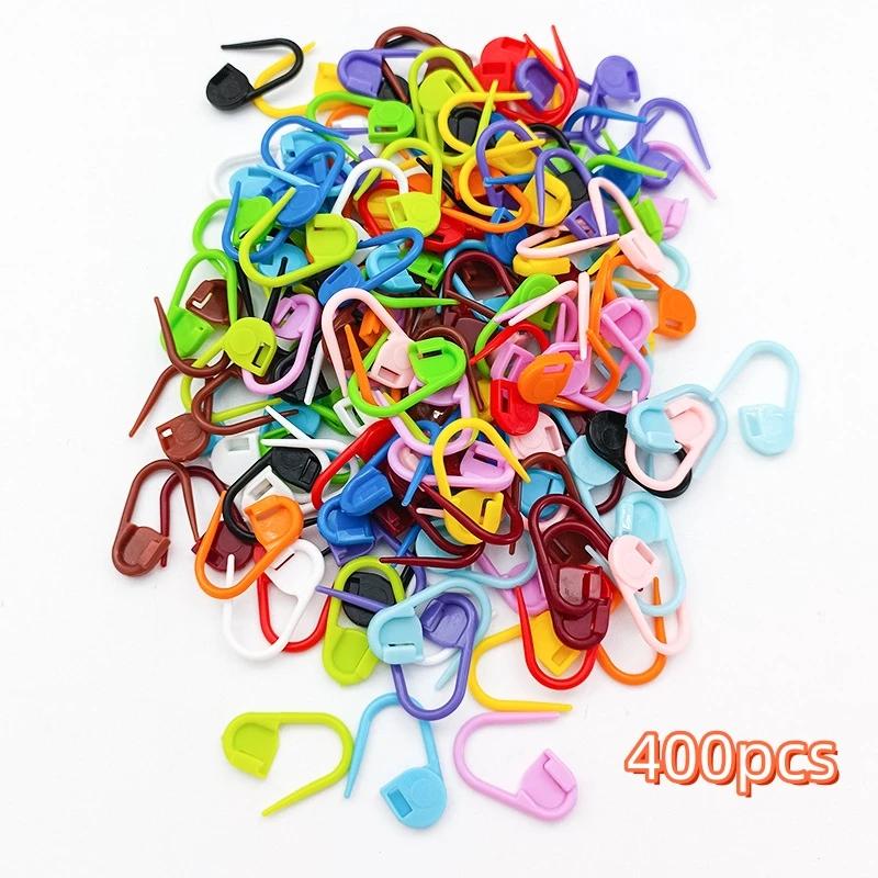 50-500pcs Mix Color Plastic Resin Small Clip Locking Stitch Markers Crochet Latch Knitting Tools Needle Clip Hook Sewing Tool