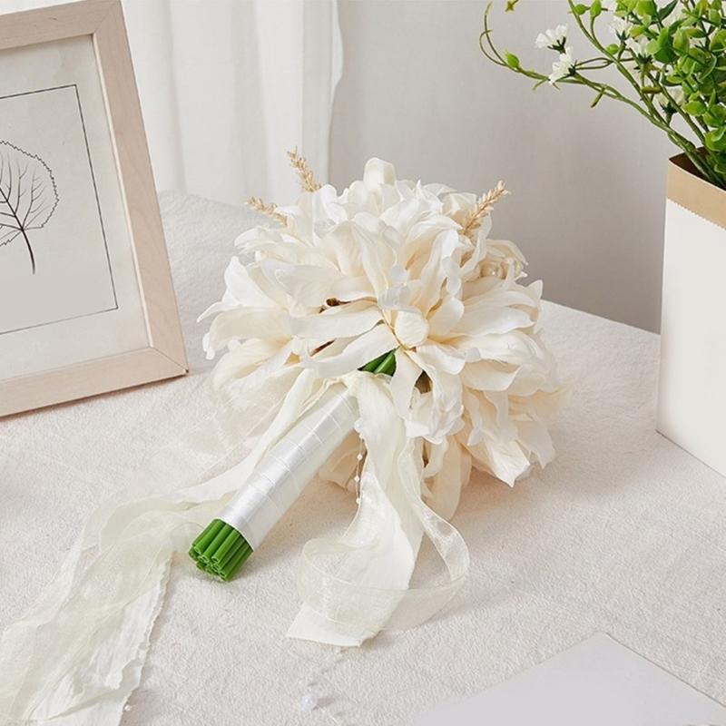 Wedding Bouquets Artificial Flower for Ceremony, Anniversary, Valentines, Photography Props, Wedding Flower Arrangement