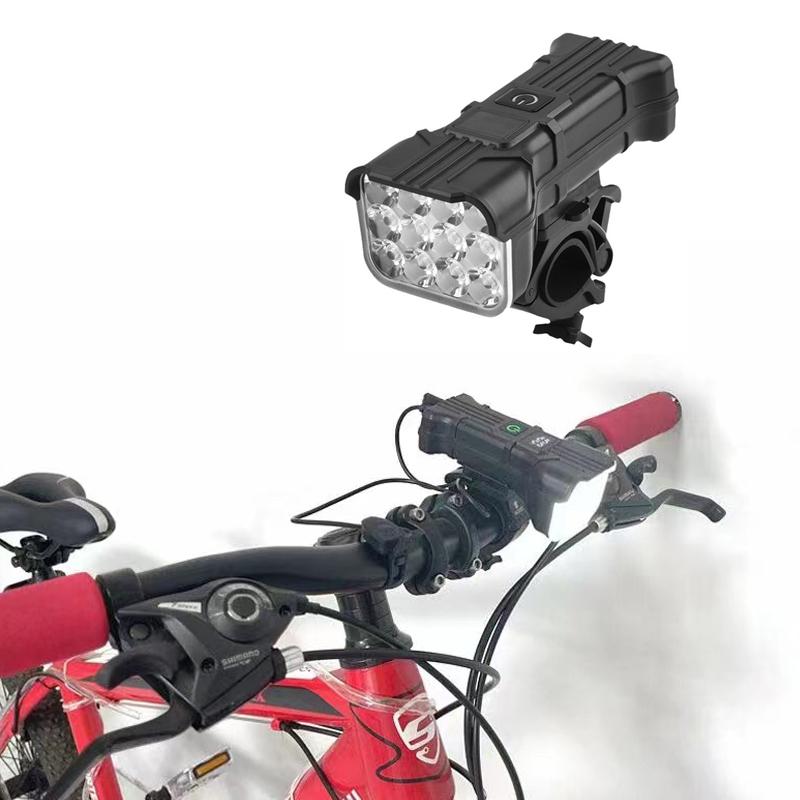 Bike Light With 140 Db Horntype-C Rechargeable Mountain Bike Deadlight 12 Led Bicycle Safety Light For Night Riding