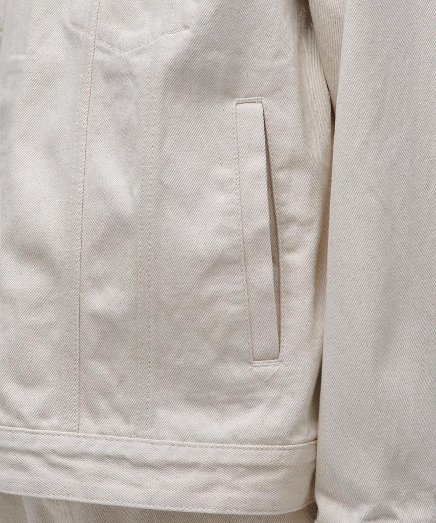 Musinsa Standard Undyed Semi-Over Denim Trucker Jacket [Raw Cotton]